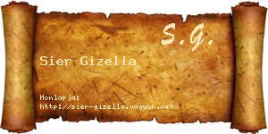 Sier Gizella névjegykártya